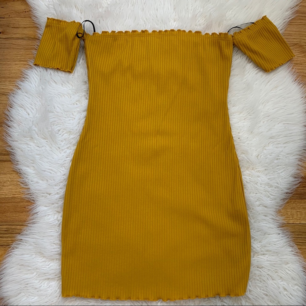 Mustard mini dress